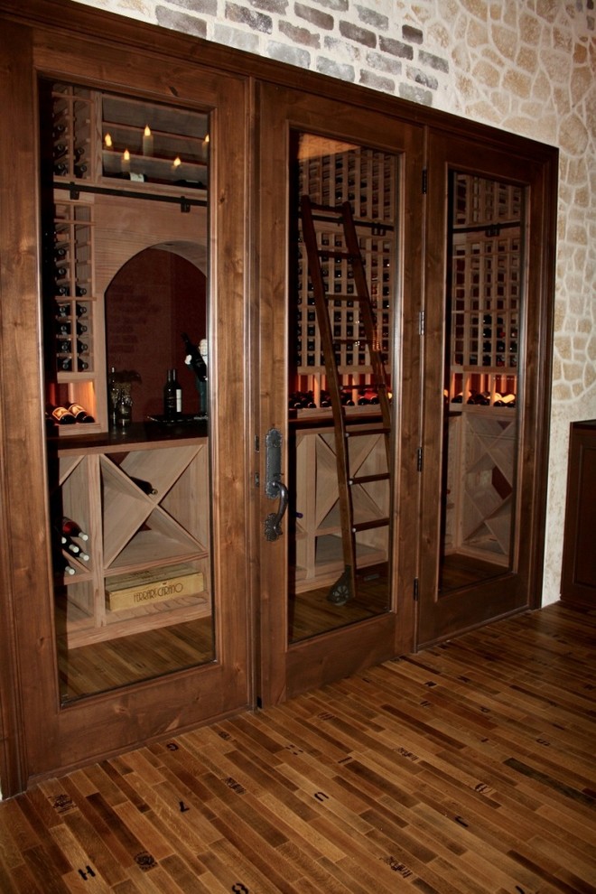 Example of a classic wine cellar design in Dallas