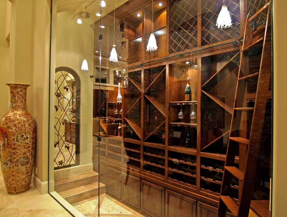 Trendy wine cellar photo in Las Vegas
