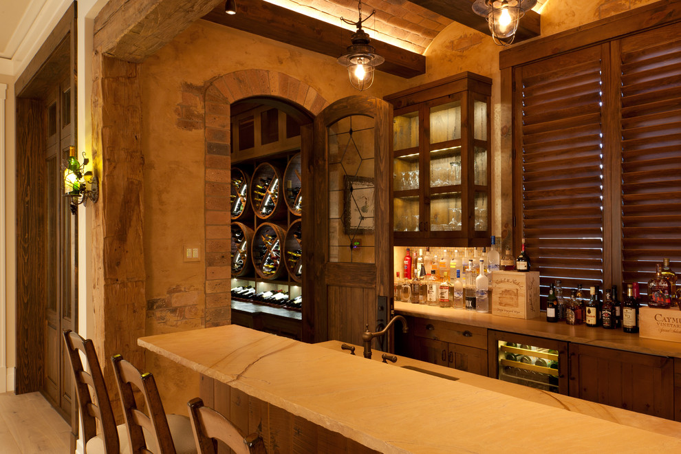 La Playa Residence Traditional Wine Cellar Miami by Collins