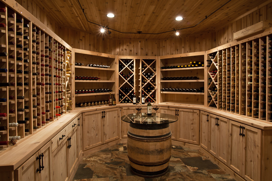 Elegant wine cellar photo in Minneapolis