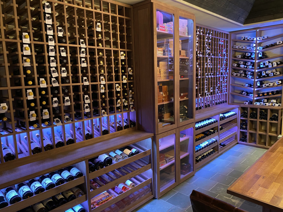 Lake Forrest Illinois Wine Room Rustic Wine Cellar Chicago by