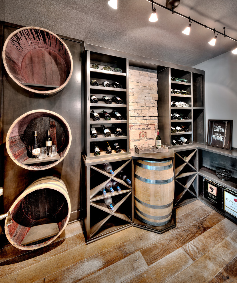 Wine cellar - huge coastal wine cellar idea in Kansas City