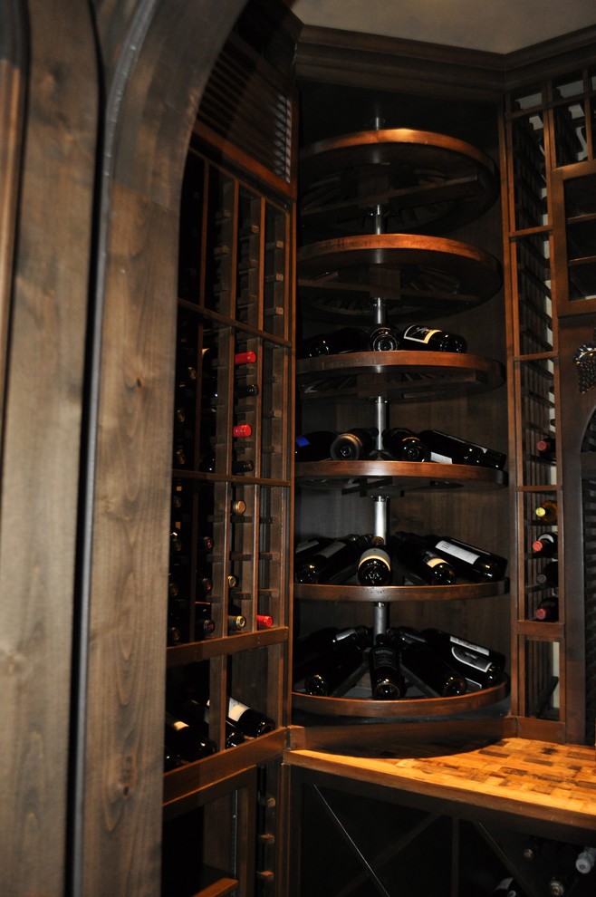 Lazy Susan Half Height Revolving Custom Wine Rack - Traditional - Wine ...