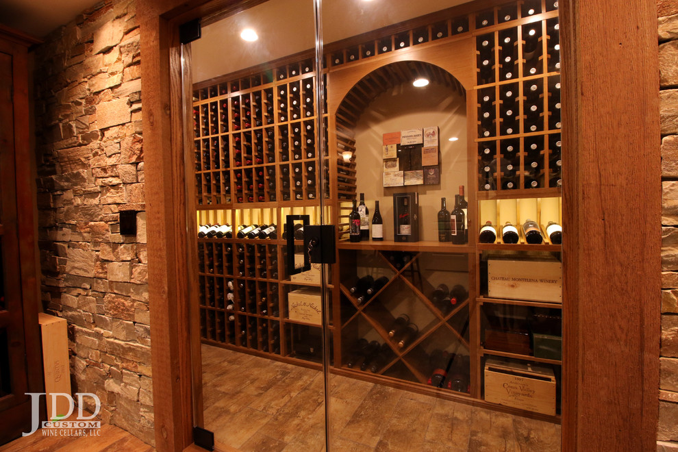 Liberty Township Traditional Wine Cellar Cincinnati by JDD Wine