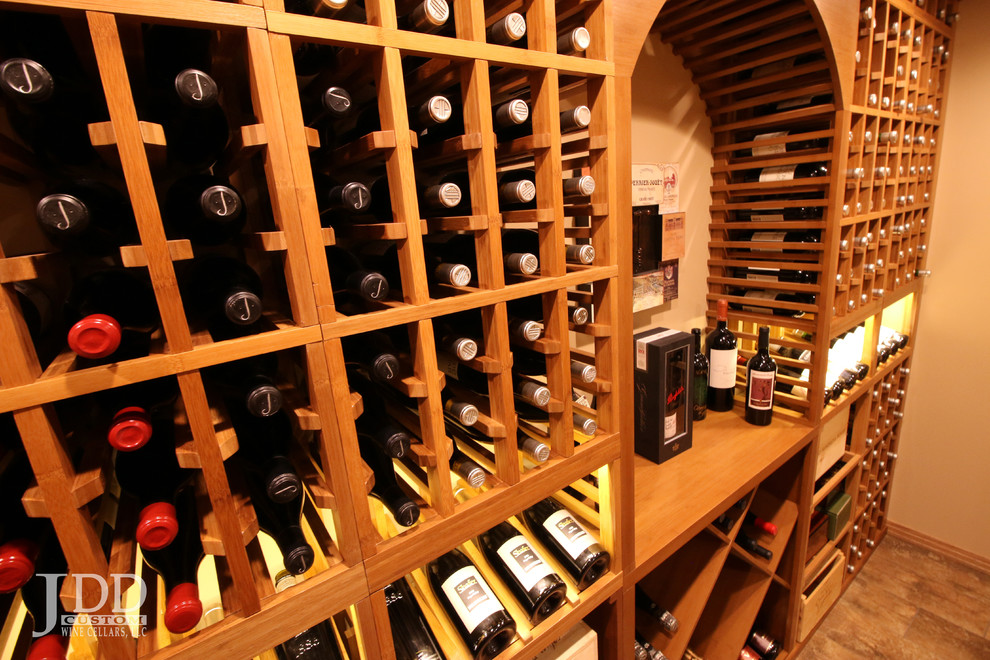 Liberty Township Traditional Wine Cellar Cincinnati by JDD Wine