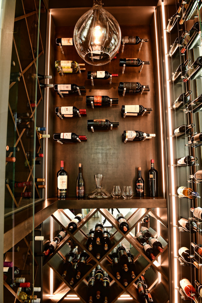 Living Room Wine Cellar Transitional Wine Cellar Atlanta by