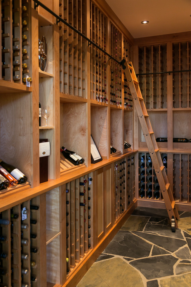 Mountain style wine cellar photo in Portland