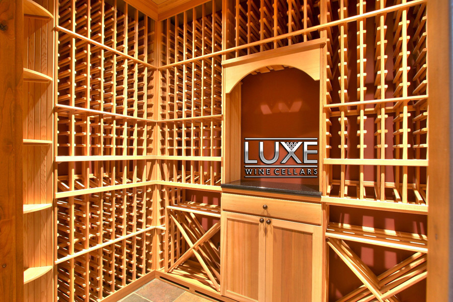 Wine cellar - traditional wine cellar idea in Seattle