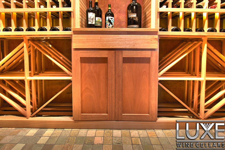Example of a classic wine cellar design in Seattle
