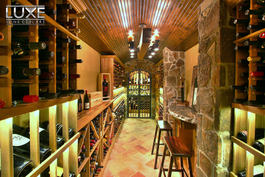 Wine cellar - eclectic wine cellar idea in Seattle