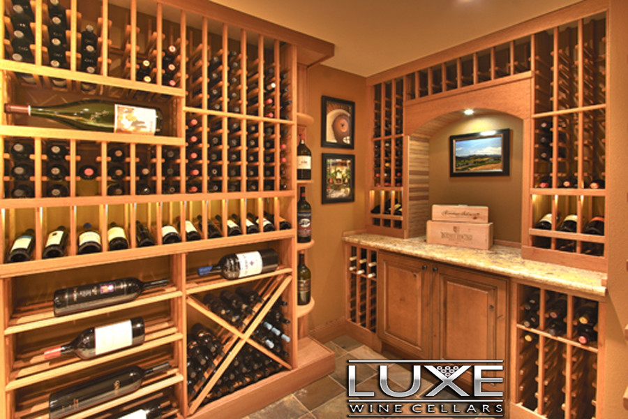 This is an example of a traditional wine cellar in Seattle.