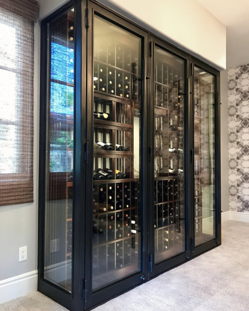 MAIDEN Steel Wine Room Doors Modern Wine Cellar San Diego by