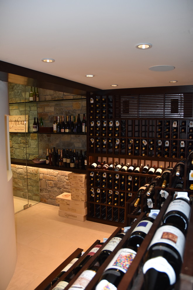 Manhattan Beach, Los Angeles Glass front Custom Wine Cellar Luxury Wine