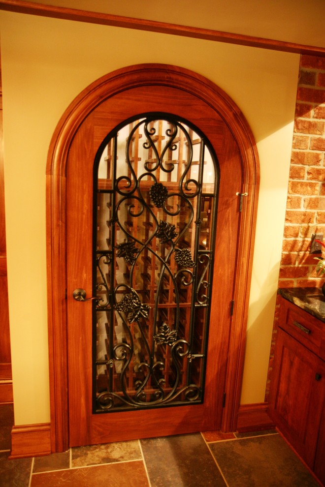 Mediterranean Family Home Mediterranean Wine Cellar Indianapolis
