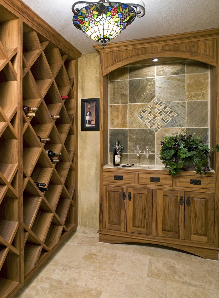 Wine cellar - traditional wine cellar idea in Minneapolis