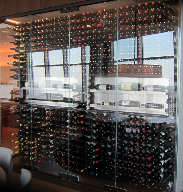 Modern Custom Wine Cellar Design for a Home in Dallas Modern Wine