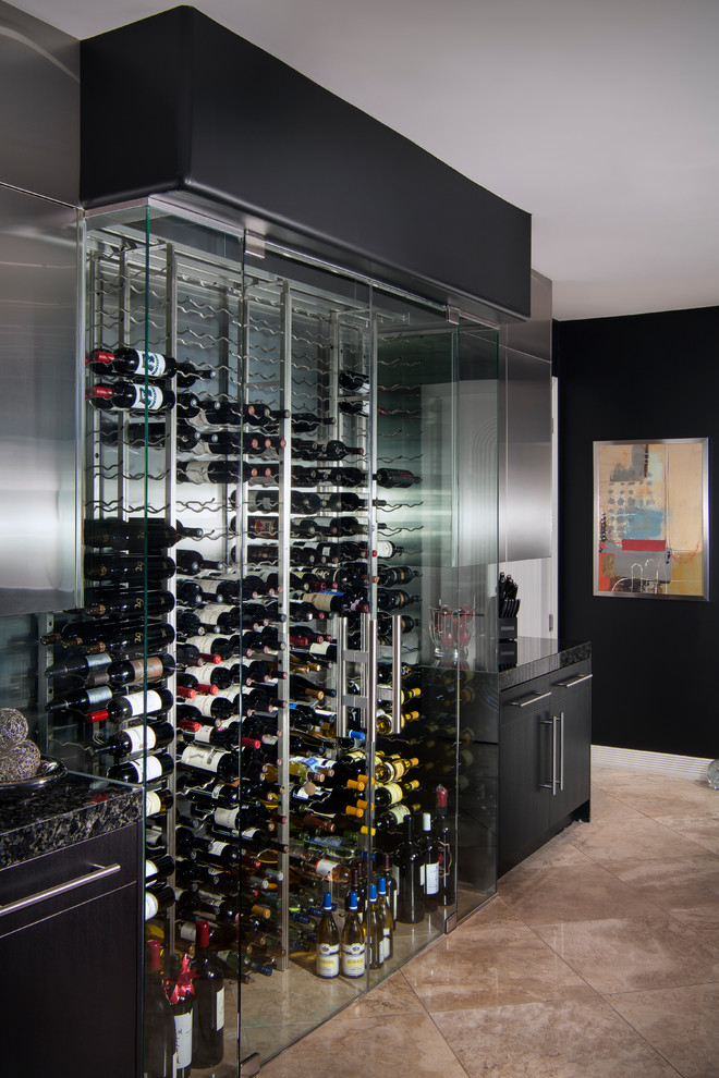 Modern Glass Wine Wall Cellar Contemporary Wine Cellar Phoenix