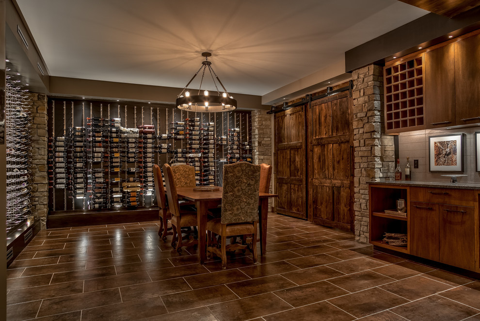 Modern Masterpiece Omaha, NE Contemporary Wine Cellar Omaha