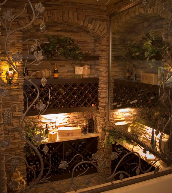 MTV CRIBS Méditerranéen Cave à Vin Las Vegas par Elegant Homes