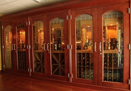 Inspiration for a modern wine cellar in Newark.