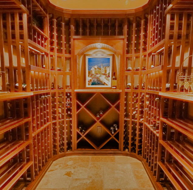 Elegant wine cellar photo in Seattle