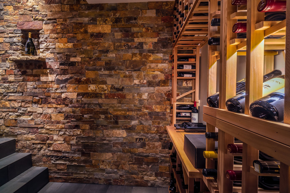 Inspiration for a classic wine cellar in Other.