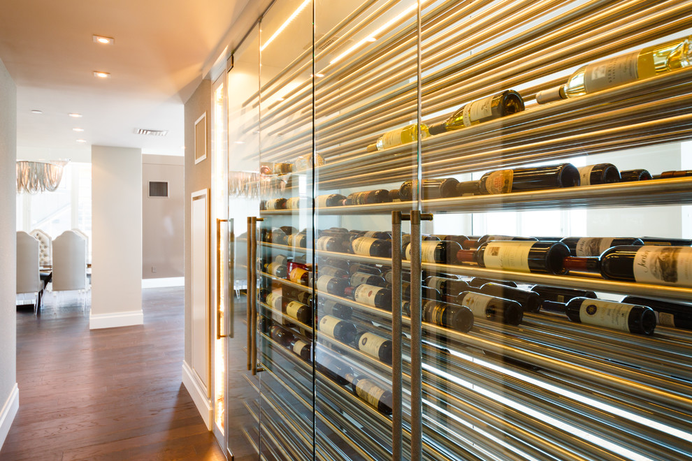 NYC Riverside Dr Contemporary Wine Cellar New York by Joseph