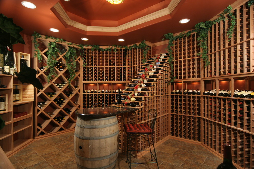Inspiration for a timeless wine cellar remodel in Chicago