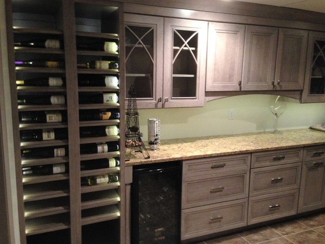 Omega Cabinetry. Loring door, Cherry wood, Porch Swing stain. - Wine ...