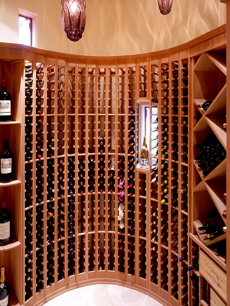 Wine cellar - traditional wine cellar idea in Dallas