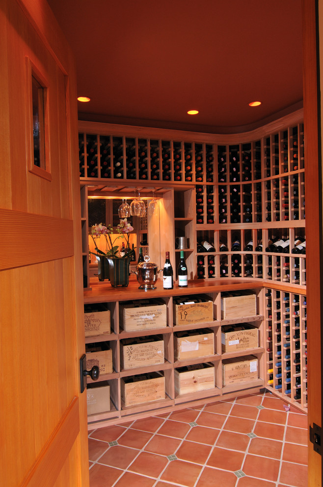Inspiration for a craftsman wine cellar remodel in San Francisco