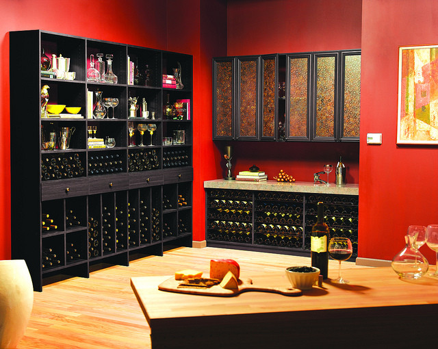 Design ideas for a contemporary wine cellar in San Francisco.