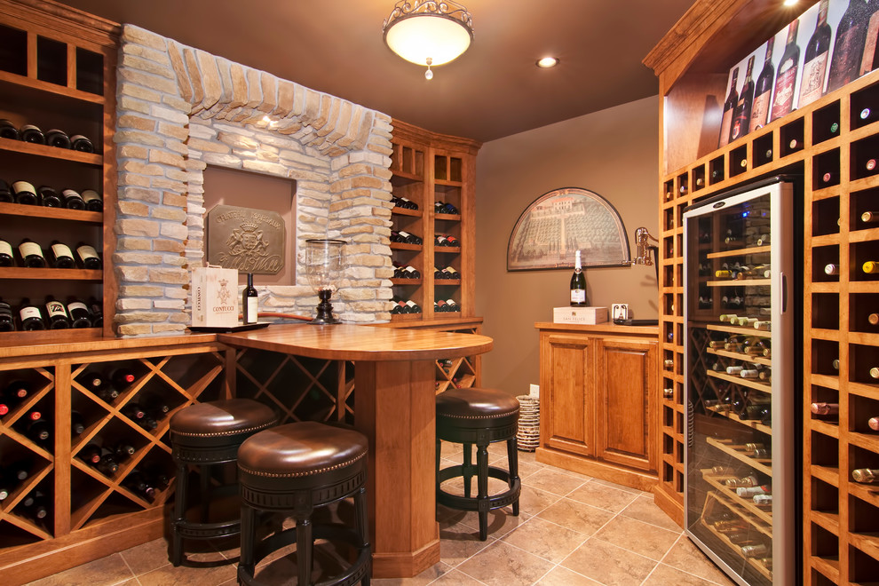 Inspiration for a traditional wine cellar in Minneapolis.