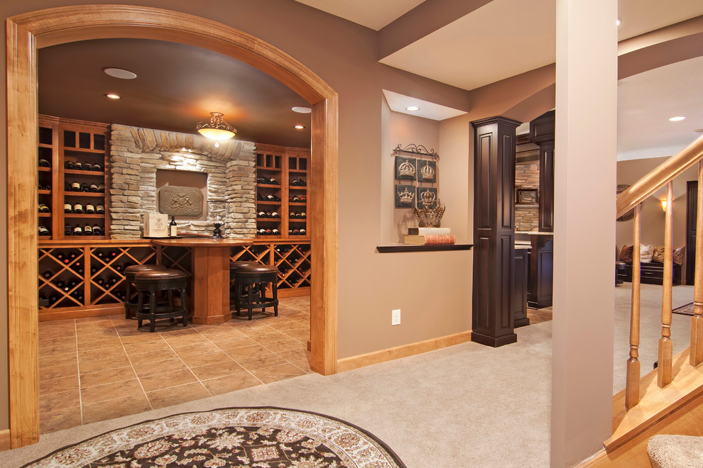 Pehle Lower Level Traditional Wine Cellar Minneapolis by