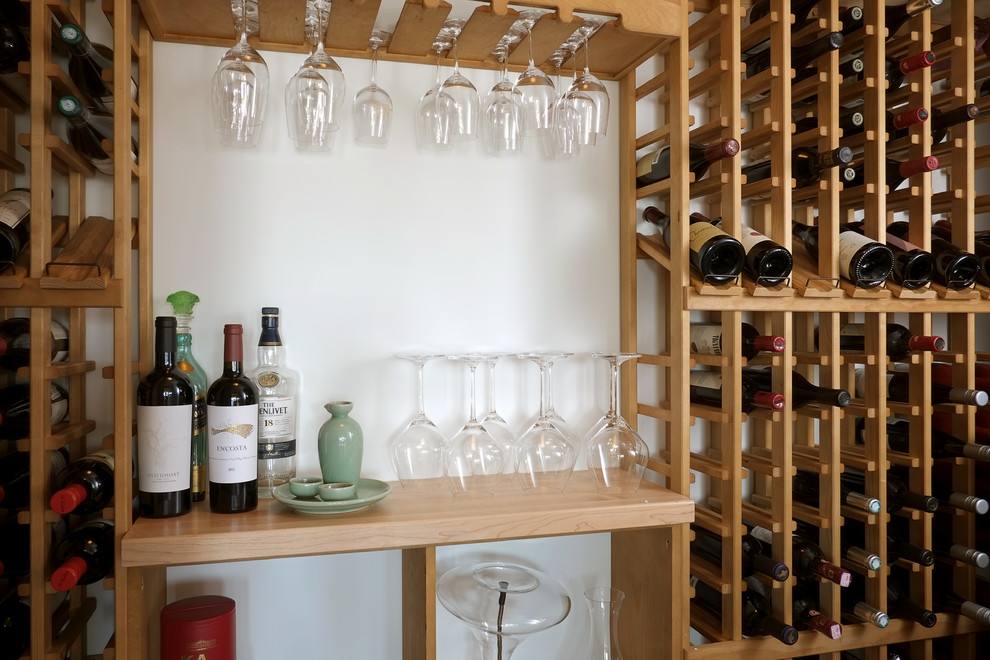 This is an example of a farmhouse wine cellar in Seattle.