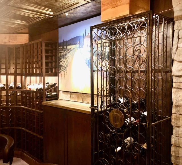 Premium Redwood Wine Cellar (Walnut Stain) Rústico Bodega Nueva