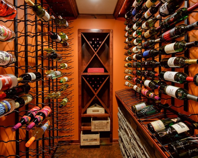 Prior Lake Wine Cellar Rustic Wine Cellar Minneapolis by James Barton DesignBuild Inc
