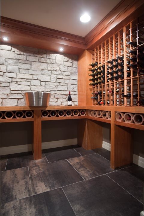 Photo of a modern wine cellar in Detroit.