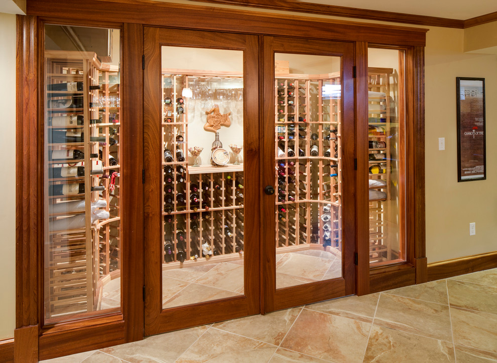 This is an example of a traditional wine cellar in Boston.
