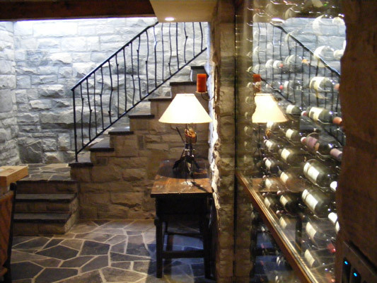 Photo of a traditional wine cellar in Toronto.