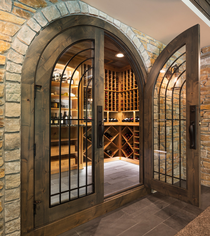 Mediterranean wine cellar in Minneapolis.