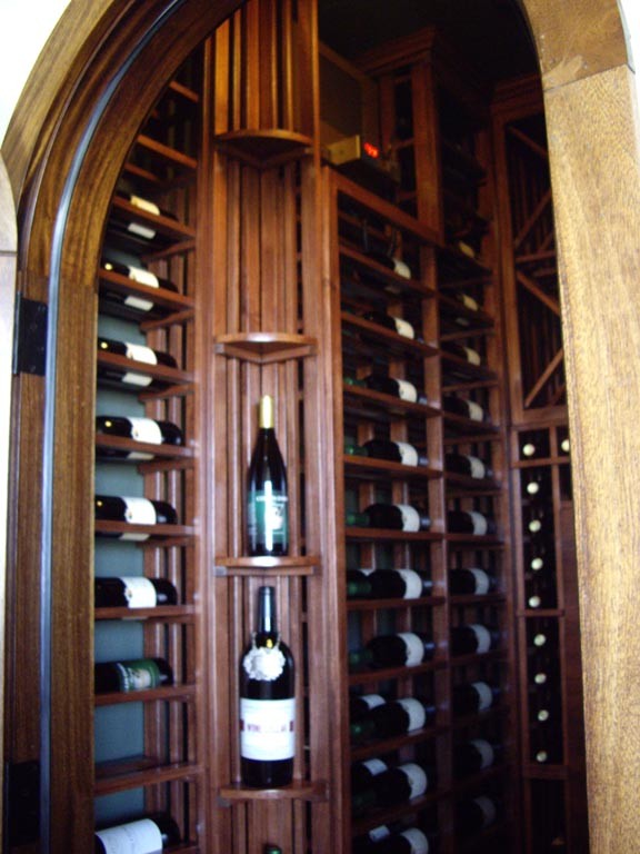 Residential Wine Cellar Texas; View From the Door Traditional Wine
