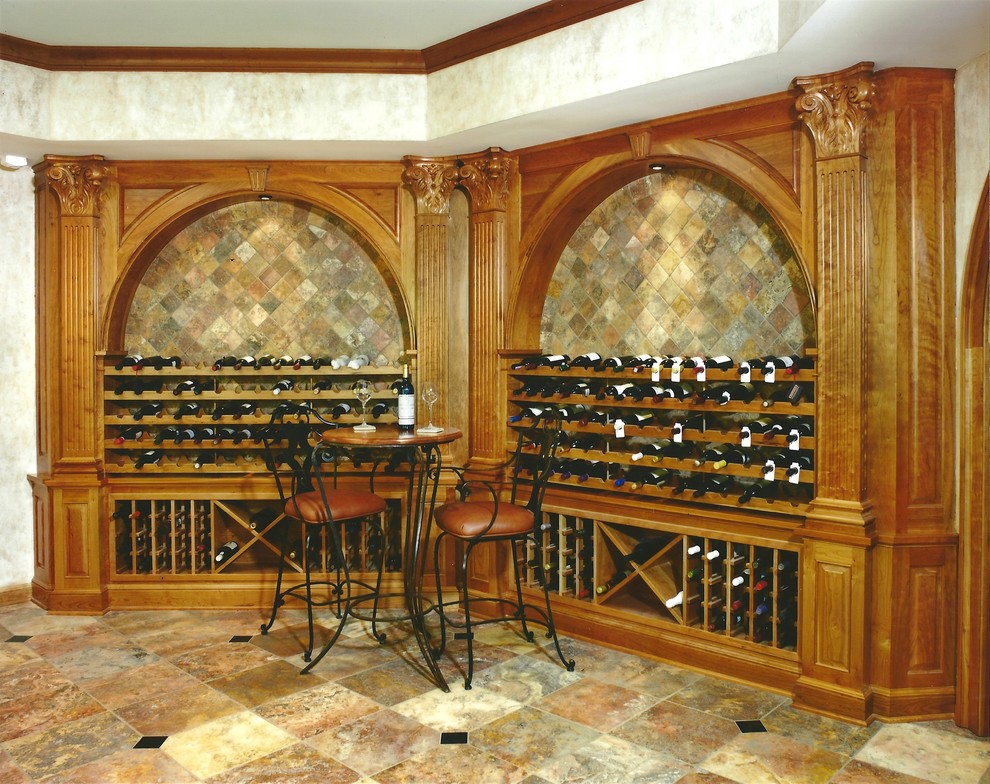 Retreat in the Woods Renovation Traditional Wine Cellar Cincinnati by Albrecht Wood