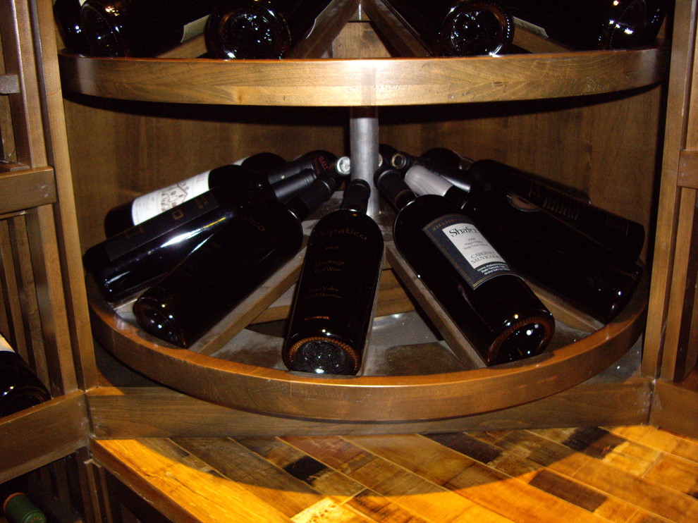 Revolving Wine Cellar Rack Texas Installation Project Traditional Wine Cellar Dallas by