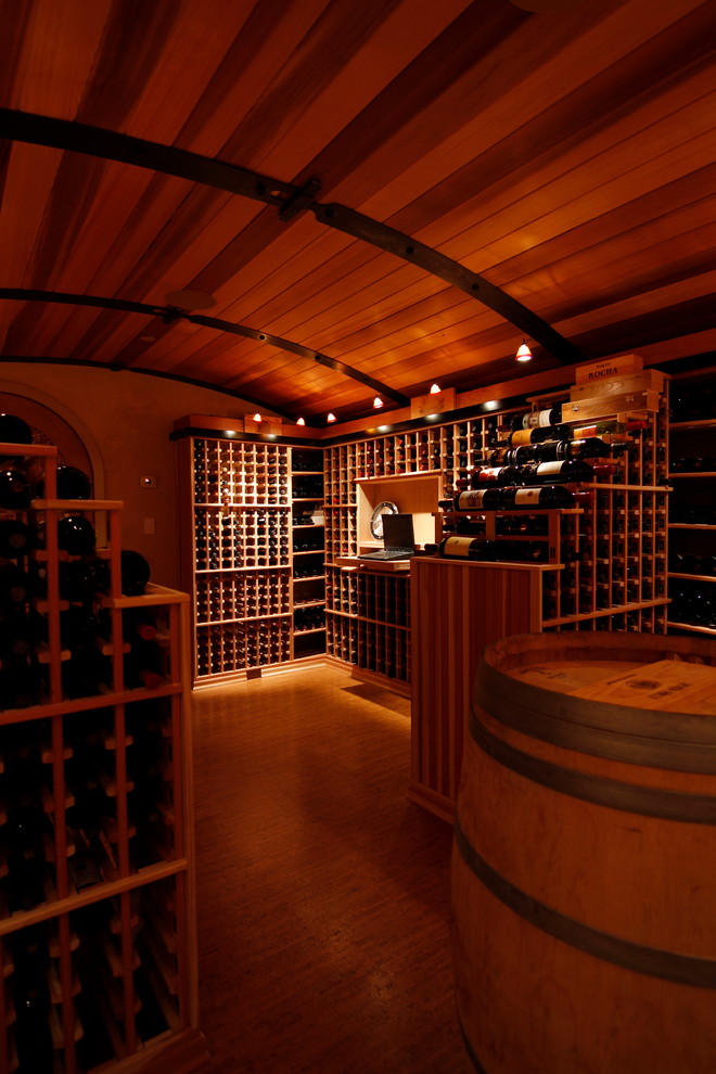 Design ideas for a traditional wine cellar in Seattle.