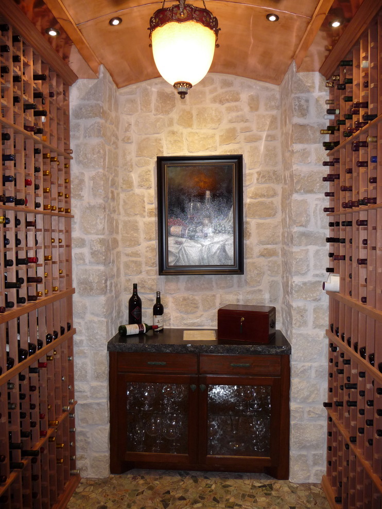 Cette image montre une cave à vin méditerranéenne.