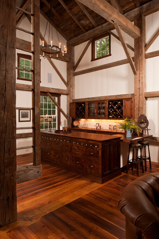 Wine cellar - rustic wine cellar idea in Raleigh