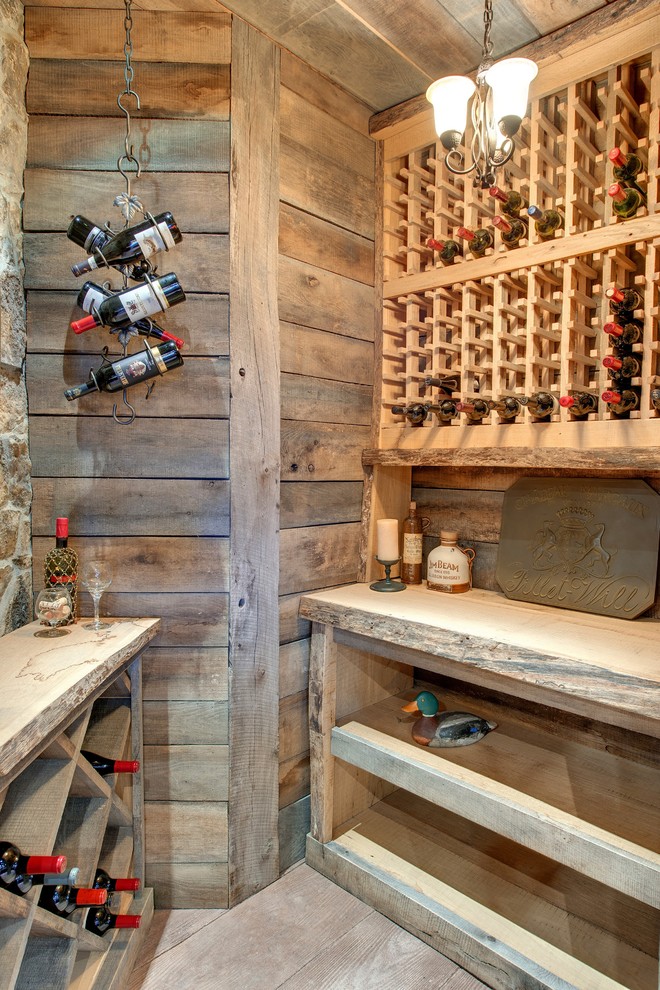 Rustic Tuscan Cottage Wine Cellar Minneapolis by Divine Custom
