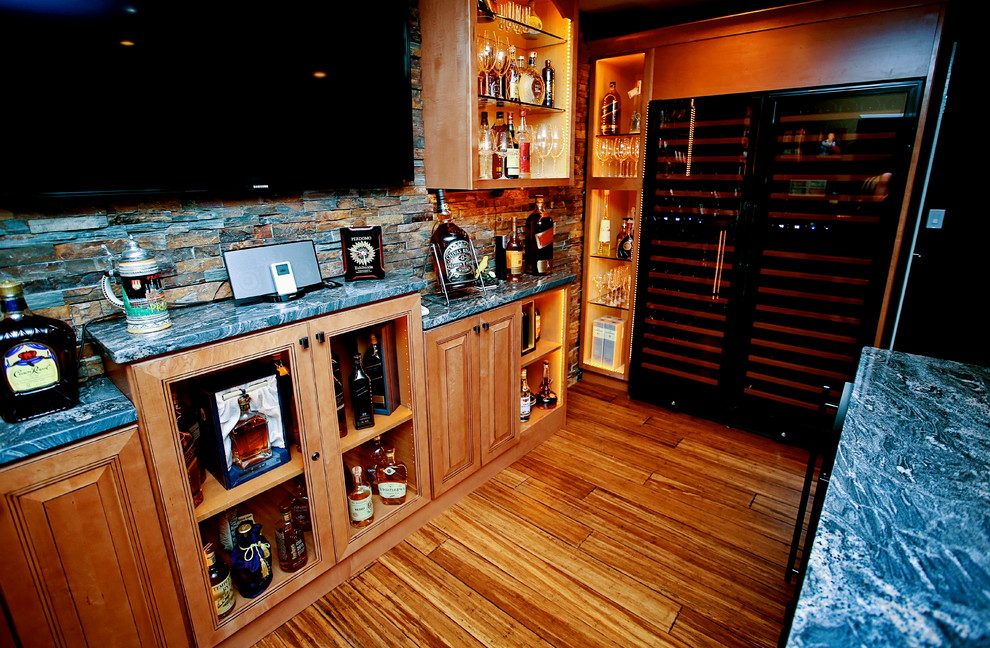 Example of a classic wine cellar design in Louisville
