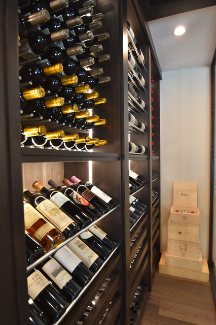 San Juan Capistrano Glass Contemporary Modern Wine Cellar Wine Wall Wine Room Contemporary Wine Cellar Orange County by Vintage Cellars Houzz UK